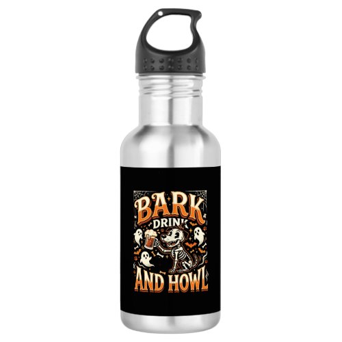 Dog Halloween Howl Party (2) Stainless Steel Water Bottle