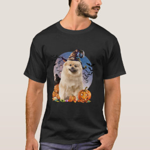 Dog Halloween Keeshond Jack O Lantern Pumpkin T Sh T-Shirt