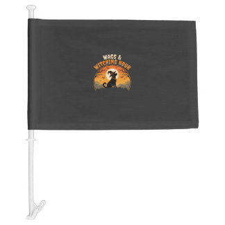 Dog Halloween Moonlight Car Flag
