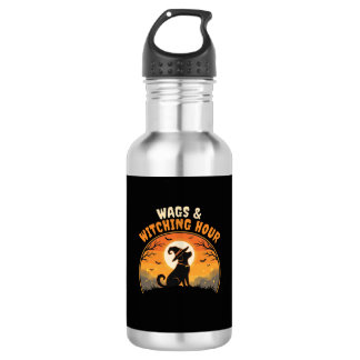Dog Halloween Moonlight Stainless Steel Water Bottle