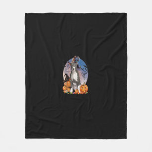 Dog Halloween Pitbull Jack O Lantern Pumpkin Tank Fleece Blanket