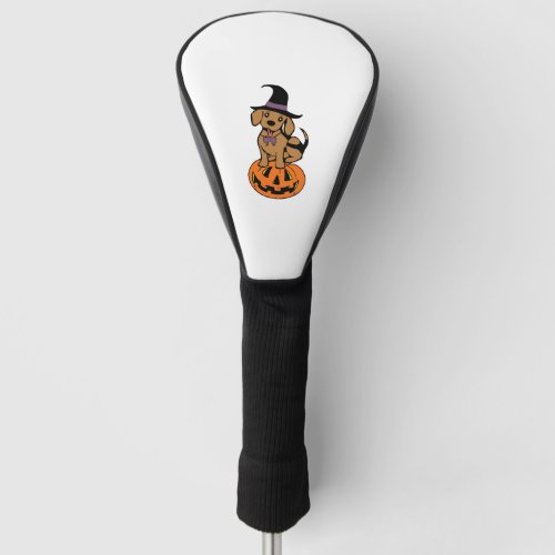 dog halloween pumpkin face golf head cover