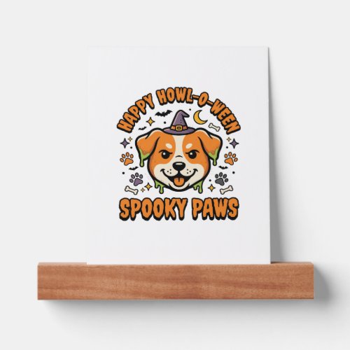 Dog Halloween Spooky Paws Picture Ledge