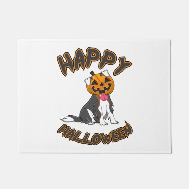 Dog Halloween T ShirtHappy Halloween Dog T Shirt Doormat (Front)