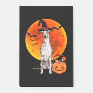 Dog Halloween Whippet Jack O Lantern Pumpkin T-Shi Post-it Notes
