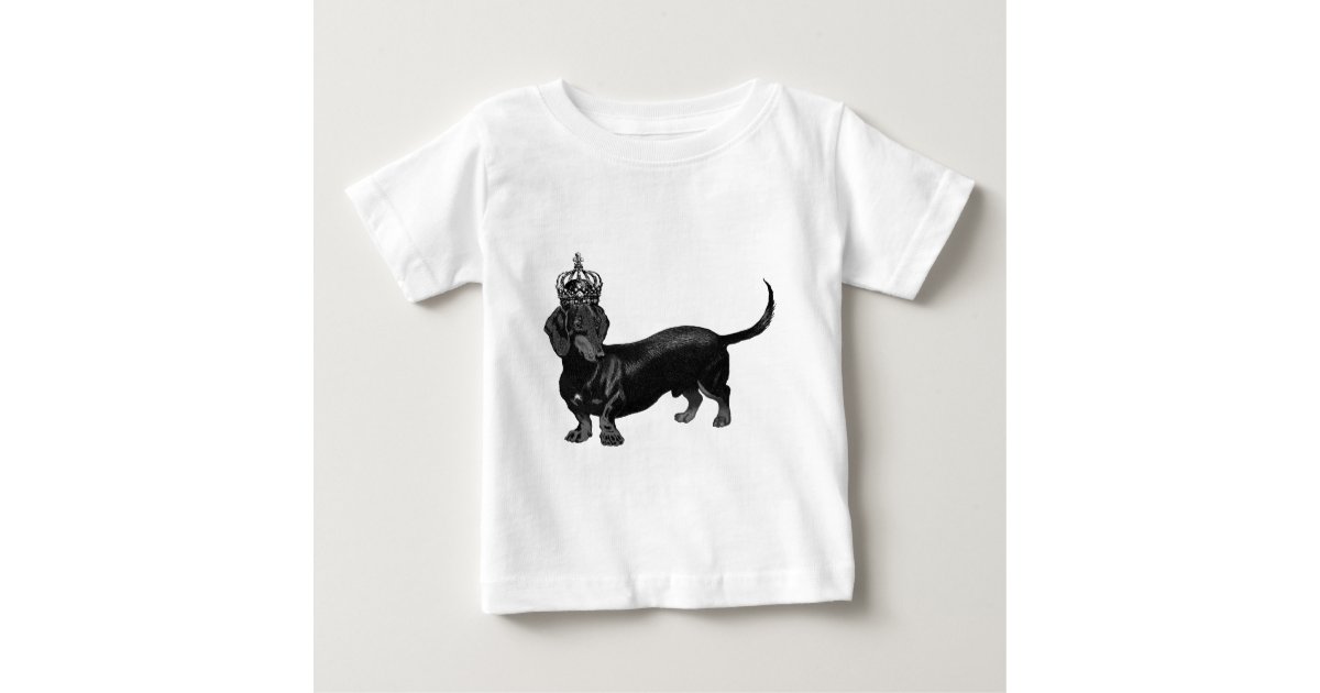 Dog Handsome Dachshund Crown Royal Baby T Shirt Zazzle Com