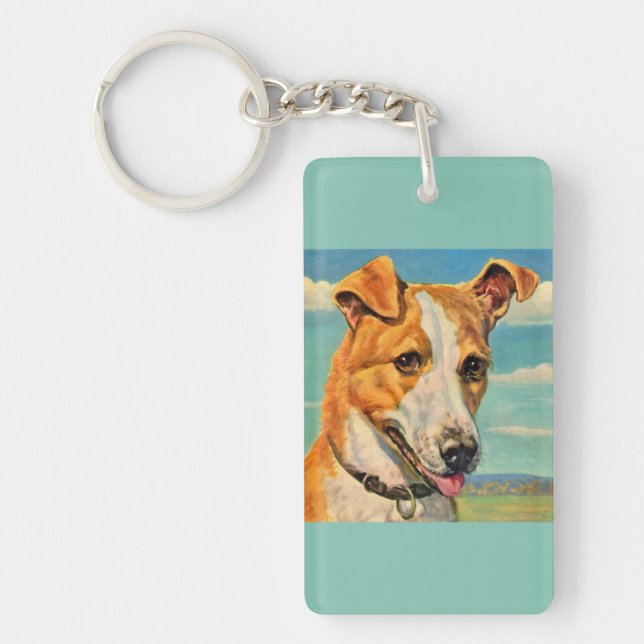 dog handsome dog keychain (Front)