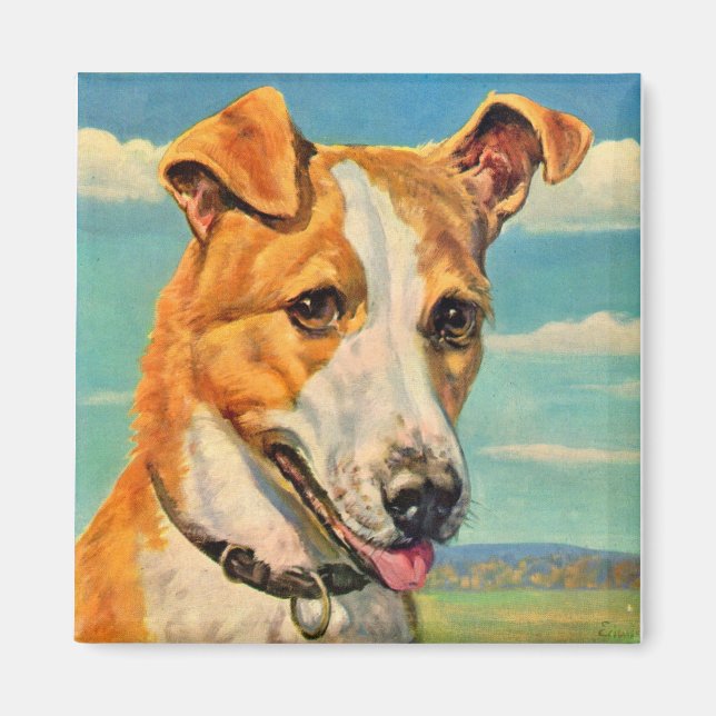 dog handsome dog magnet (Front)