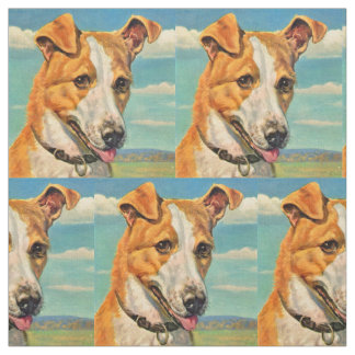 dog handsome dog print fabric