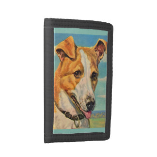 dog handsome dog trifold wallet