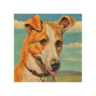dog handsome dog wood wall art
