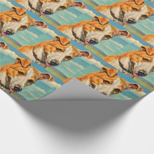 dog handsome dog wrapping paper