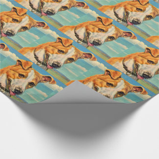 dog handsome dog wrapping paper