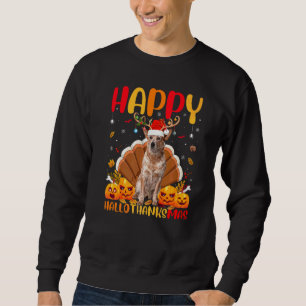 Dog Happy Blue Heeler Dog Hellothanksmas Sweatshirt