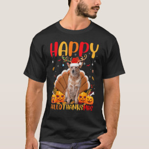 Dog Happy Blue Heeler Dog Hellothanksmas T-Shirt