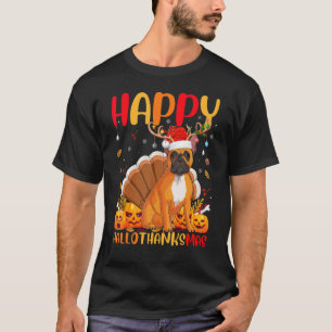 Dog Happy French Bulldog Hellothanksmas T-Shirt