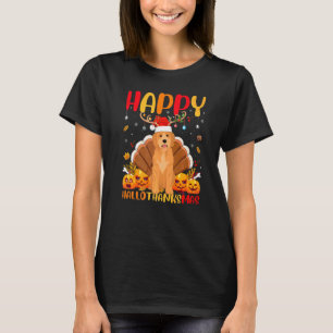 Dog  Happy Goldendoodle Dog Hellothanksmas T-Shirt