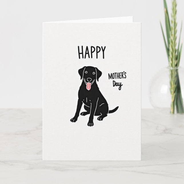 Dog Happy Mothers Day Art Card (Front)
