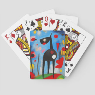 Dog Harmony: An Ode to Joan Miró Poker Cards