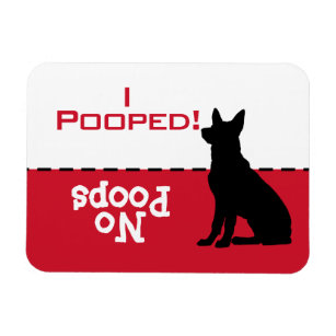 Dog Has To Go Potty Poop Magnet, German Shepherd Magnet
