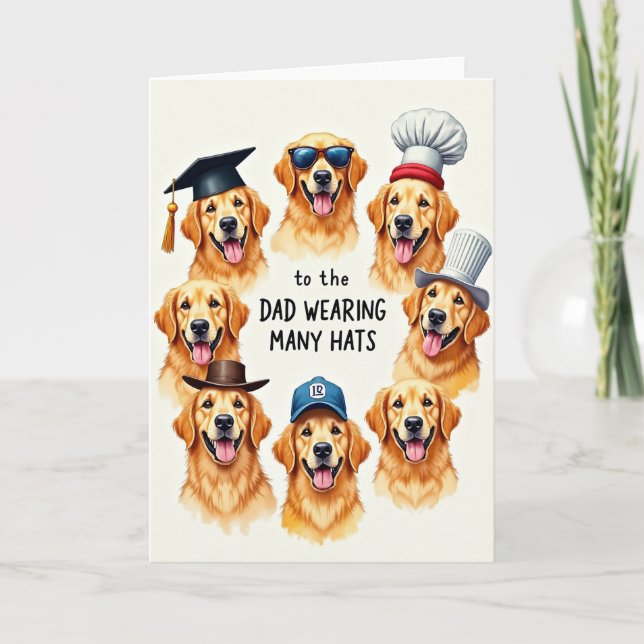 Dog Hats Sweet Fathers Day Card (Front)