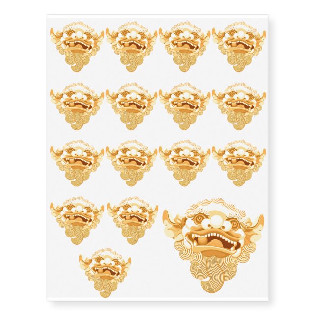 dog head 9.1.2 temporary tattoos (Front)