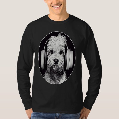 Dog Headphones DJ  Men Women Children Dogs T_Shirt