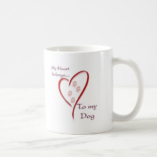 Dog Heart Belongs Coffee Mug