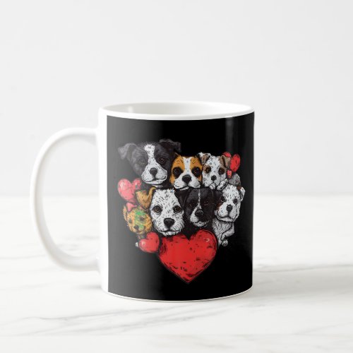 Dog Heart Funny Dog Owners Pet Lovers Valentines D Coffee Mug