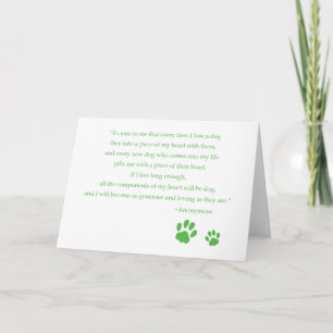 Dog Heart Quote Card