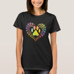 Dog Heartbea Love Pugs Women's Girls Dog T-Shirt