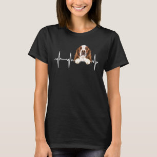Dog Heartbeat For Irish Red And White Setter T-Shirt