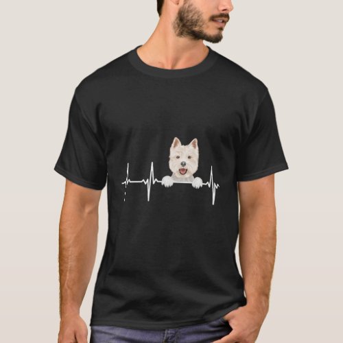 Dog Heartbeat For West Highland White Terrier T_Shirt