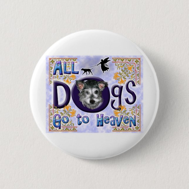 Dog Heaven Pinback Button (Front)