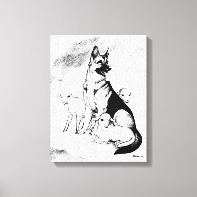 Dog Heaven, the Master's Flock Canvas Print (Front)