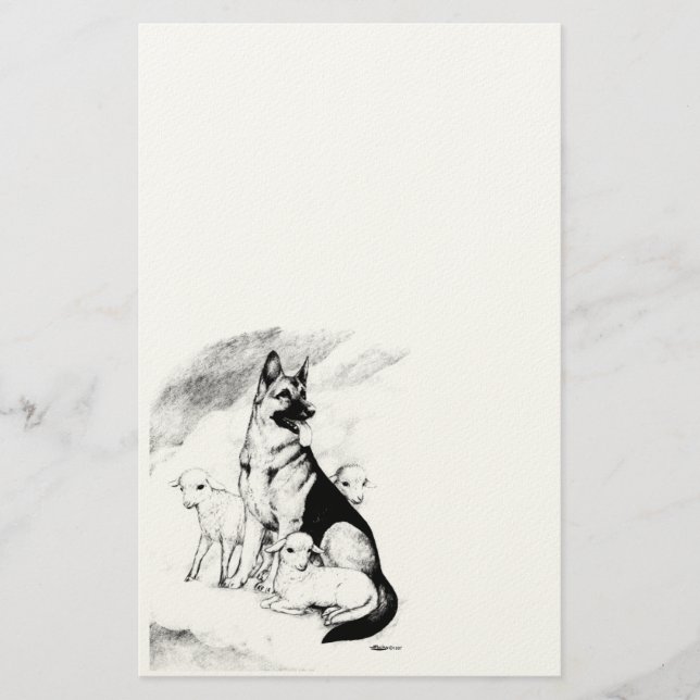 Dog Heaven, the Master's Flock Stationery (Front)