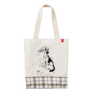 Dog Heaven, the Master's Flock Zazzle HEART Tote Bag
