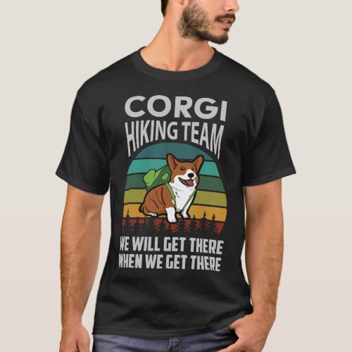 Dog  Hiking Corgi Hiking Team T_Shirt