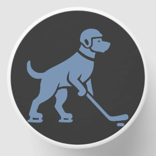 Dog Hockey Player Silhouette Mini Candle Favors