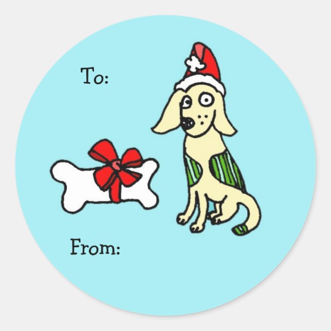 Dog Holiday Sticker (Front)