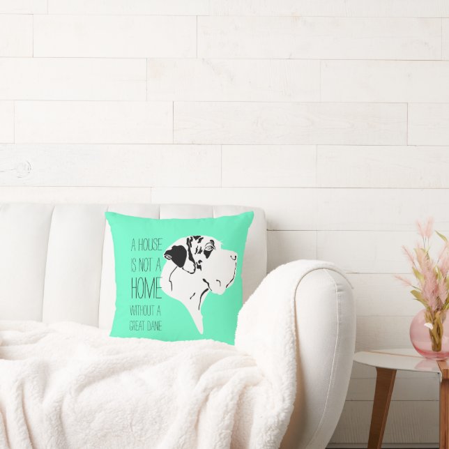 Dog Home Throw Pillow (Couch)