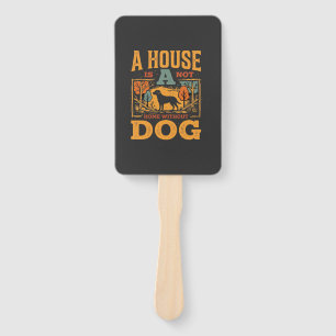 Dog Home Vintage House Hand Fan