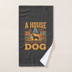 Dog Home Vintage House Hand Towel