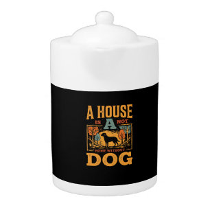 Dog Home Vintage House Teapot