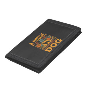 Dog Home Vintage House Tri-fold Wallet