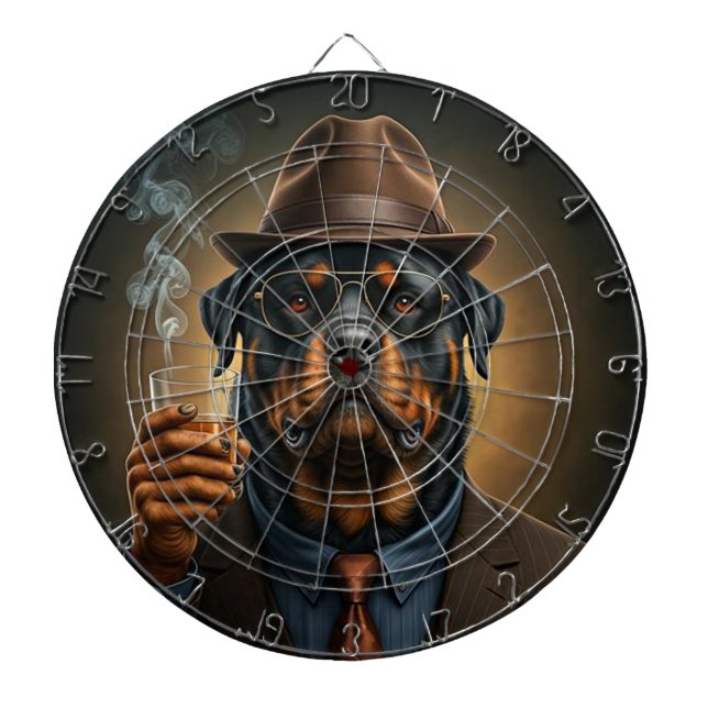 Dog Homie Rottie Dart Board (Front)