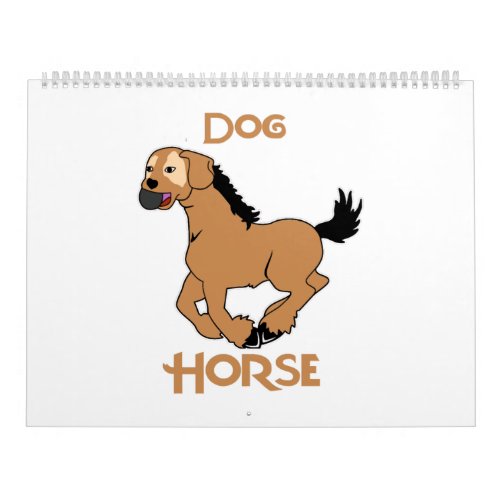 dog horse funny hybrid weird gift idea calendar