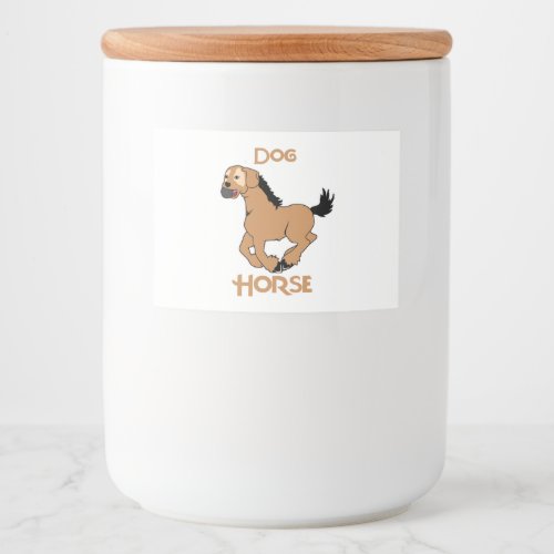 dog horse funny hybrid weird gift idea food label