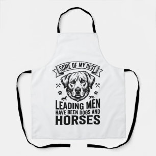 Dog Horse Lover Vintage Leading Men Design_1 Apron