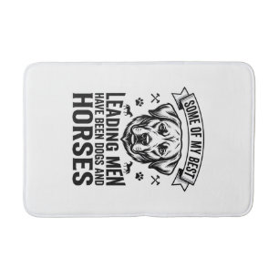 Dog Horse Lover Vintage Leading Men Design_1 Bath Mat
